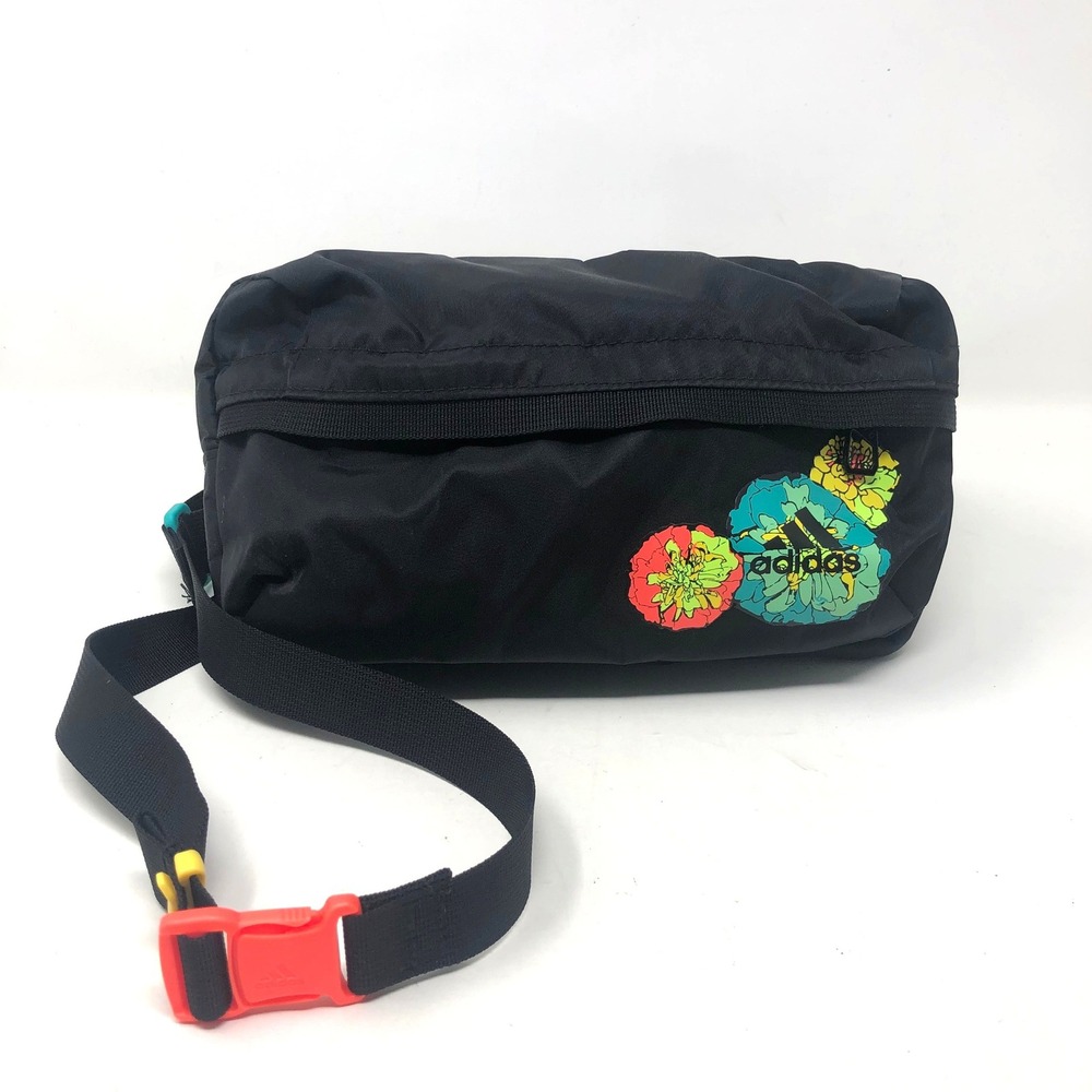 Adidas Waist Bag Black Floral Fanny Pack Gorpcore‎ Strap